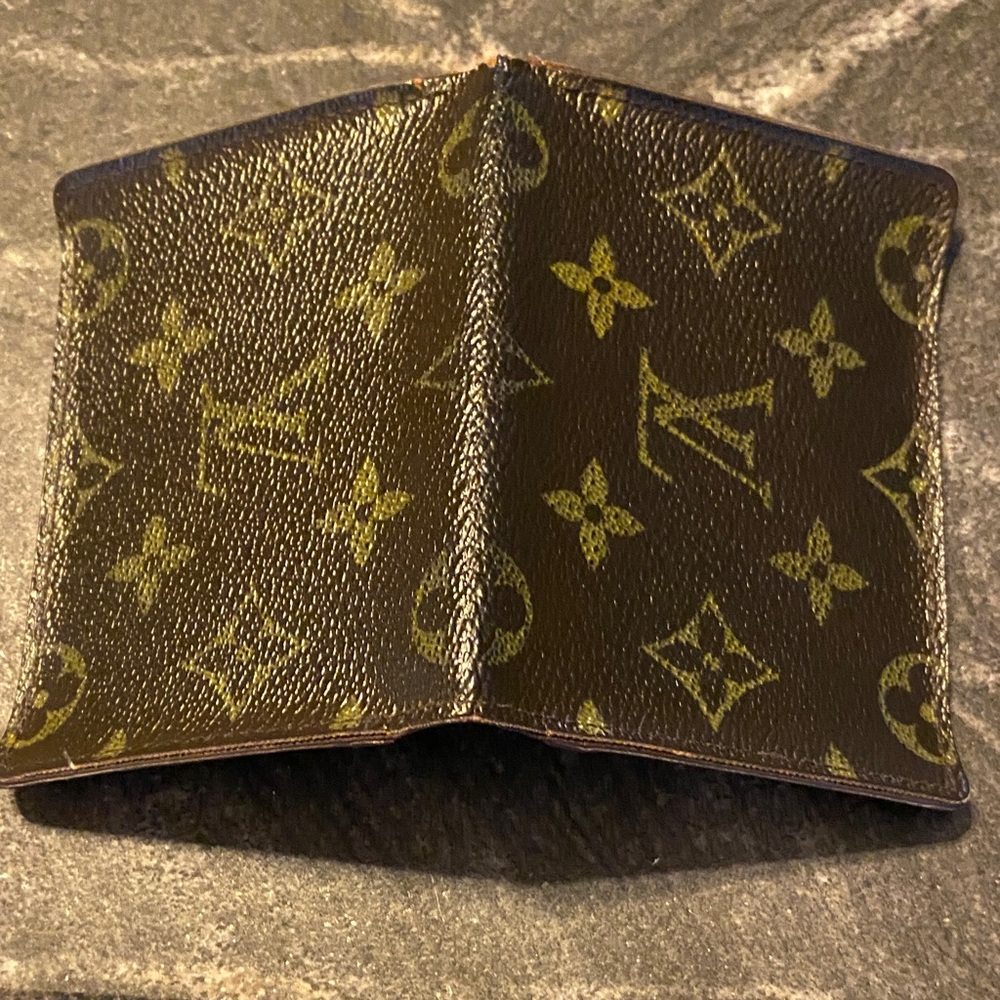 Louis Vuitton Monogram Canvas Folded Card Case in Brown and Gold